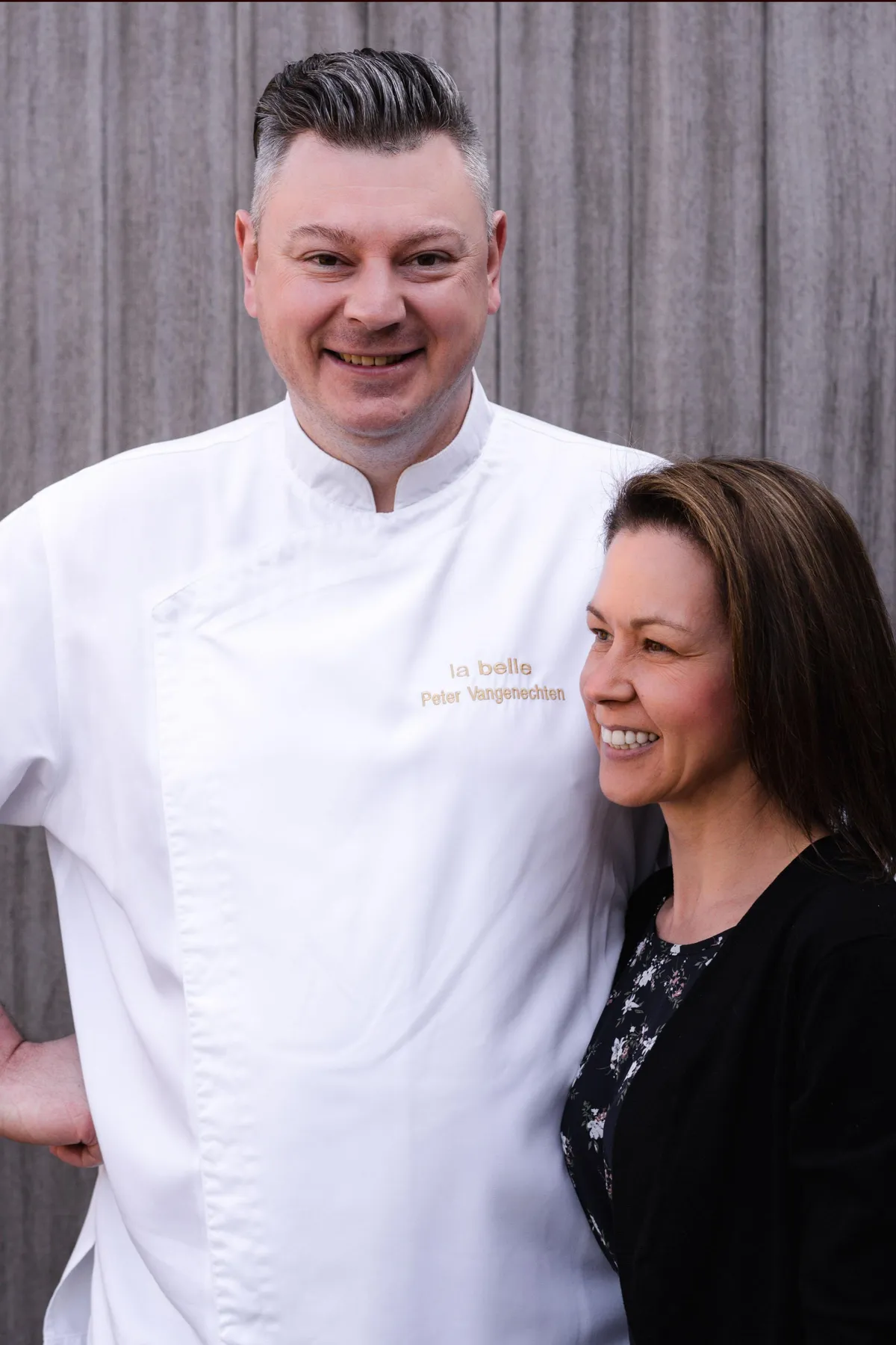 Chef Peter Vangenechten en zijn partner Marjan